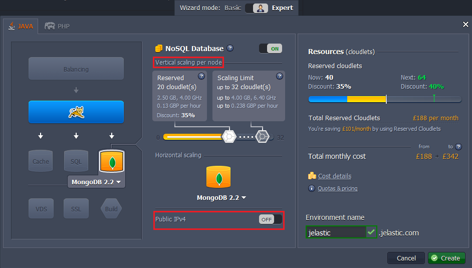 where to upload database